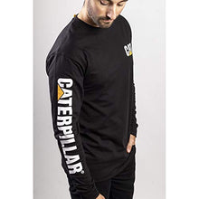 Load image into Gallery viewer, Caterpillar Men's Big and Tall Trademark Banner Long Sleeve T-Shirt (Regular and Big & Tall Sizes), Black, 3X Large