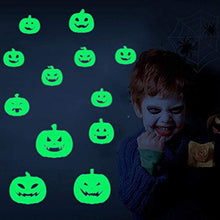 Load image into Gallery viewer, Shan-S Halloween Removable Luminous Decals Glow in Dark Wall Stickers Pumpkin Ghost Peeping Eyes Decorations for Halloween Home Party Decoration Fluorescent Stickers