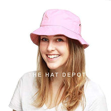 Load image into Gallery viewer, The Hat Depot 300N Unisex 100% Cotton Packable Summer Travel Bucket Hat (S/M, Blue Camo)
