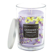 Load image into Gallery viewer, Aromascape PT41899 2-Wick Scented Jar Candle, Lavender & Vanilla, 19-Ounce, Purple