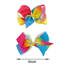 Load image into Gallery viewer, BGFKS Layered Ballet Tulle Rainbow Tutu Skirt for Little Girls Dress Up with Colorful Hair Bows (Rainbow,4-8X)