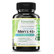 Load image into Gallery viewer, Men's 45+ 1-Daily Multi - Multivitamin with CoQ10, Saw Palmetto & Extra Lycopene - Supports Heart Health, Energy Boost, Immune System, Strong Bones - Emerald Laboratories - 60 Vegetable Capsules