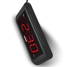 Load image into Gallery viewer, RCA Digital Alarm Clock - Large 1.4" LED Display with Brightness Control and Repeating Snooze, AC Powered – Compact, Reliable, Easy to Use Black