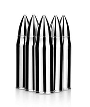 Load image into Gallery viewer, RUNZI Bullet Whiskey Stones Set of 6 Stainless Steel Ice Cubes, Reusable Stainless Steel Chilling Rocks With Realistic Revolver Freezer Base, Gift Box Packaging Gift for Birthday Fathers Day Christmas