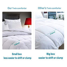 Load image into Gallery viewer, COTTONHOUSE Twin Size (64x88) Cooling Comforter Fluffy Reversible Quilted Duvet Insert Down Alternative Fill with Corner Tabs All Season - Machine Washable - White