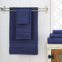 Load image into Gallery viewer, Qute Home Spa & Hotel Towels 6 Piece Towel Set, 2 Bath Towels, 2 Hand Towels, and 2 Washcloths - Navy Blue