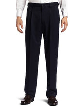 Load image into Gallery viewer, Haggar mens Cool 18 Hidden Expandable Waist Pleat Front Pant- Regular and Big & Tall Sizes dress pants, British Khaki, 36W x 32L US