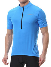 Load image into Gallery viewer, Spotti Men's Basic Short Sleeve Cycling Jersey - Bike Biking Shirt (Blue, Medium)