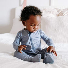 Load image into Gallery viewer, KYTE BABY Soft Bamboo Rayon Footies, Zipper Closure, 0-24 Months (0-3 Months, Slate)