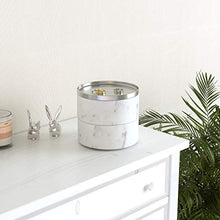 Load image into Gallery viewer, Umbra 299470-491 Tesora Jewelry Box, Two-Tier Resin Storage Container with Removable Lid, Marble/Nickel