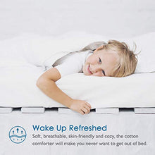 Load image into Gallery viewer, Dafinner 100% Cotton Down Alternative Comforter Queen - Ultra-Soft Breathable Cotton, Luxury 650FP Plush Cloud Fluffy Recycled Microfiber Quilted All Season Duvet Insert, White