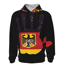 Load image into Gallery viewer, colors german flag Print Hoodies Kids 3D Print Sweatshirts Long Sleeve Pullover Hoodies with Pocket for Teen Boys and Girls Black