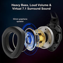 Load image into Gallery viewer, Jeecoo J65 USB Gaming Headset for PC - 7.1 Surround Sound Heavy Bass Headphones with Unique Cushion Pads, Clear and Crystal Microphone - Plug & Play for Laptop Computers