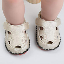 Load image into Gallery viewer, TIMATEGO Baby Boys Girls Sandals Non Slip Soft Sole Outdoor Athletic Shoes Infant Toddler First Walker Crib Summer Shoes 3-18 Months, Baby Sandals 12-18 Months Toddler, 05 Gold