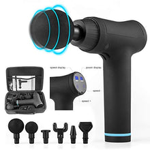 Load image into Gallery viewer, XtremepowerUS Quiet Powerful Electric Gun Cordless Percussion Massager w/ 6 Massage Heads Provides Full Body Relief for Muscle Ache, Pain, Tension
