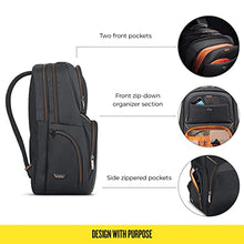 Load image into Gallery viewer, solo Everyday Laptop Backpack, Black, 17.5 x 11.75 x 8