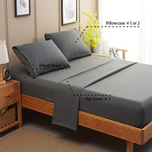 Load image into Gallery viewer, Sonoro Kate Bed Sheet Set Super Soft Microfiber 1800 Thread Count Luxury Egyptian Sheets 16-Inch Deep Pocket Wrinkle and Hypoallergenic-4 Piece(Queen Dark Grey)