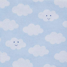 Load image into Gallery viewer, Luvable Friends Unisex Baby Cotton Flannel Receiving Blankets Bundle, Boy Clouds, One Size