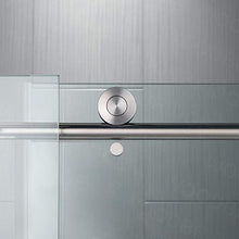Load image into Gallery viewer, WOODBRIDGE MSDC4876-B Frameless Sliding Glass Shower Door | 44"-48"W x 76"H | Brushed Nickel Finish