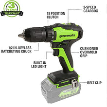 Load image into Gallery viewer, Greenworks 48V 20" Brushless Cordless Self-Propelled Lawn Mower + 24V Brushless Drill / Driver, (2) 5.0Ah USB Batteries (USB Hub) and Dual Port Rapid Charger Included (2 x 24V)