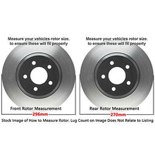 Load image into Gallery viewer, Detroit Axle - 296MM Front 270MM Rear Disc Rotor + Brake Pad Replacement for Chevy Cobalt HHR Malibu Maxx G5 G6 Aura 5 Lug - 10pc Set