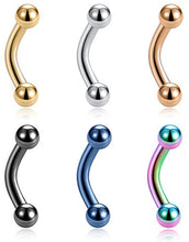 Load image into Gallery viewer, Tornito 6Pcs Tiny Short Bar Stainless Steel Belly Button Rings Navel Rings Barbell Dangle Body Piercing Jewelry 6mm Bar for Women Girls 14G