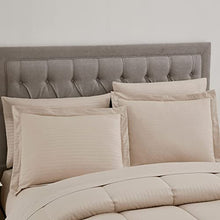 Load image into Gallery viewer, Sweet Home Collection 8 Piece Comforter Set Bag with Unique Design, Bed Sheets, 2 Pillowcases & 2 Shams Down Alternative All Season Warmth, Queen, Pintuck Black