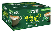 Load image into Gallery viewer, WHOLE EARTH Stevia & Monk Fruit Plant-based Sweetener, 400 Packets