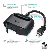 Load image into Gallery viewer, Kasa Outdoor Smart Plug, Smart Home Wi-Fi Outlet with 2 Sockets, IP64 Weather Resistance, Compatible with Alexa, Google Home & IFTTT, No Hub Required, ETL Certified(EP40)