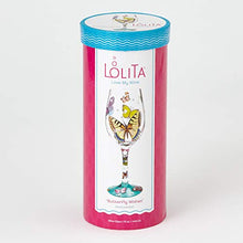 Load image into Gallery viewer, Designs by Lolita “Butterflies” Hand-painted Artisan Wine Glass, 15 oz.