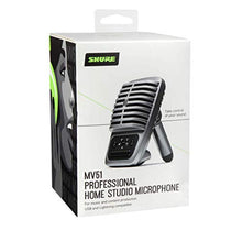 Load image into Gallery viewer, Shure MV51 Digital Large-Diaphragm Condenser Microphone with USB, Lightning and USB-C Cables - 5 DSP Preset Modes (Speech, Singing, Flat, Acoustic Instrument, Loud)