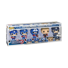 Load image into Gallery viewer, POP Funko Marvel: Year of The Shield - Captain America Through The Ages 5 Pack, Amazon Exclusive, Multicolor, (55482)