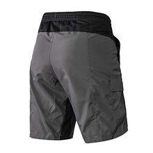 Load image into Gallery viewer, EZRUN Men's 3D Padded Mountain Bike Shorts Lightweight MTB Cycling Shorts (Grey Black,m)