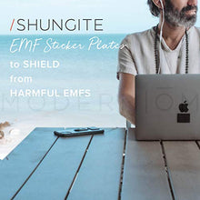 Load image into Gallery viewer, Shungite EMF Protection Plates for Cell Phones, Tablets, Laptops | Shungite Stone Stickers for Electronics - Set of 5