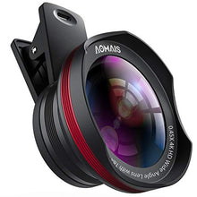 Load image into Gallery viewer, Phone Camera Lens, AOMAIS Pro Camera Lens Kit Compatible with iPhone/Samsung/Google Pixel etc, Macro and Wide Angle Lens with LED Light, Quick-Release Lanyard & Travel Case