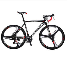 Load image into Gallery viewer, Eurobike Road Bike EURXC550 21 Speed 49 cm Frame 700C K Wheels Road Bicycle Dual Disc Brake Bicycle Black White