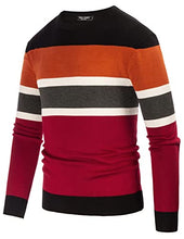 Load image into Gallery viewer, PJ PAUL JONES Men's Long Sleeve Crewneck Pullover Sweaters Regular Fit Knitting Sweater Black