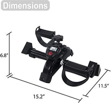 Load image into Gallery viewer, Vaunn Medical Folding Pedal Exerciser with Electronic Display for Legs and Arms Workout (Fully Assembled Exercise Peddler, no Tools Required)