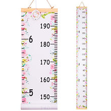 Load image into Gallery viewer, QtGirl Kids Growth Chart, Height Chart for Child Height Measurement Wall Hanging Rulers Room Decoration for Girls, Boys, Toddlers(Flower)