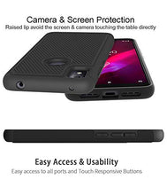 Load image into Gallery viewer, Dahkoiz Case for T-Mobile Revvl 4 Case, TCL Revvl 4 Case, Durable Sturdy Armor Defender Cover Dual Layer Hybrid Protective Phone Cases for TMobile Revvl 4, Black