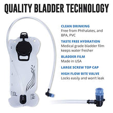 Load image into Gallery viewer, Vibrelli Hydration Pack & 2L Hydration Water Bladder - High Flow Bite Valve - Hydration Backpack with Storage - Lightweight Running Backpack, Also for Cycling, Hiking, Ski, Snow for Men, Women & Kids