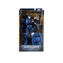 Load image into Gallery viewer, McFarlane Toys Warhammer 40,000 Ultramarines Reiver with Bolt Carbine & Base 7" Action Figure