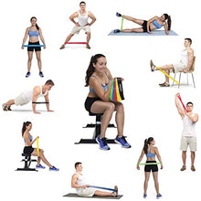 Load image into Gallery viewer, Resistance Loop Bands - Exercise Bands - Fitness Bands, Set of 5, with Exercise Guide, eBook and Carry Bag – 5X Power Body Workout Band for Legs and Butt, Yoga, Crossfit, Strength Training, Pilates