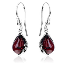 Load image into Gallery viewer, Ian and Valeri Co. Cherry Amber Sterling Silver Earrings Pendant Necklace Set Chain 18 Inches