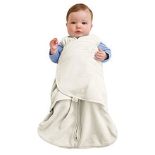 Load image into Gallery viewer, HALO Micro-Fleece Sleepsack Swaddle, 3-Way Adjustable Wearable Blanket, TOG 3.0, Cream, Newborn, 0-3 Months
