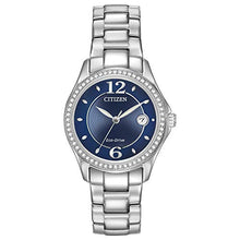 Load image into Gallery viewer, Citizen Eco-Drive Classic Quartz Womens Watch, Stainless Steel, Crystal, Silver-Tone (Model: FE1140-86L)