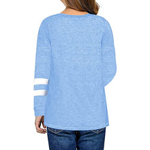 Load image into Gallery viewer, Girls Kids Casual Tops Crewneck Soft Striped Long Sleeve Comfortable Casual Tee Crew Neck T-Shirt (Blue, 8-9 Years)