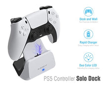 Load image into Gallery viewer, ElecGear Solo Charging Dock for PS5 Controller, Wall Mount and Desktop Dual Purposes USB Charger Stand Docking Station for Single Playstation 5 DualSense Wireless Controller