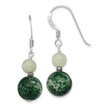 Load image into Gallery viewer, 925 Sterling Silver Green Moss Agate/Quartz Drop Dangle Chandelier Earrings Fine Jewelry For Women Gifts For Her