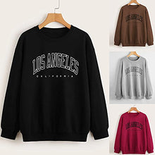 Load image into Gallery viewer, Hemlock Teen Girls Sweatshirts Crewneck Long Sleeve Tops Letter Print Sweatshirt Pullover Juniors Back to Sschool Tops